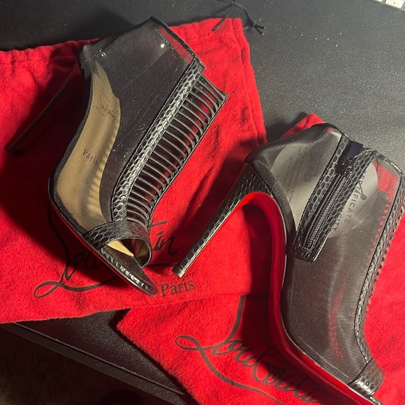 Christian Louboutin Shoes Christian Louboutin Mesh Trouble Booties